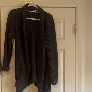 Women's Grey Open Front Sweater